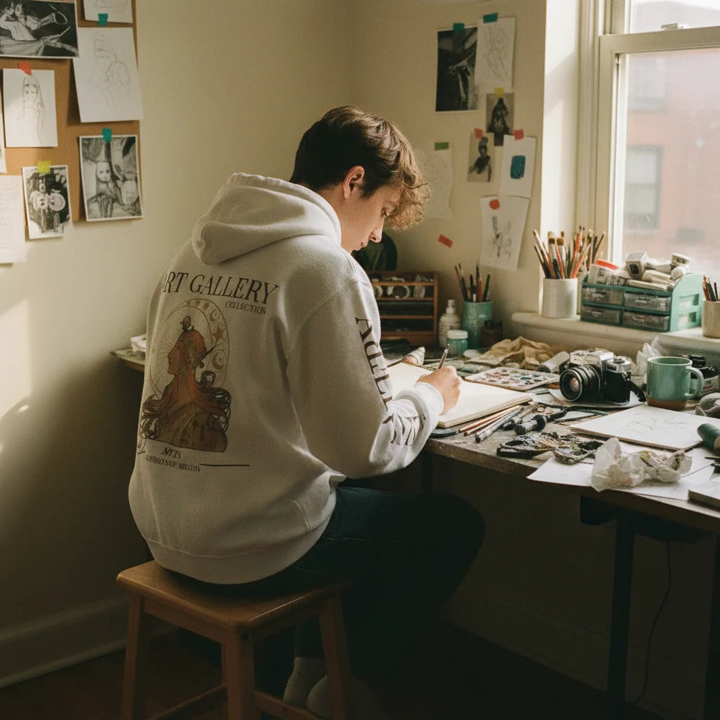 Alphonse Mucha Zodiac Hoodie - Image 1